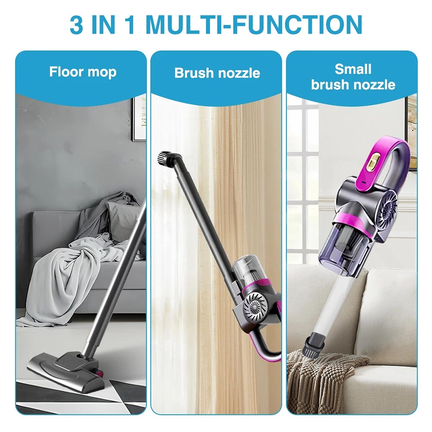 Cordless Handstick Vacuum Cleaner Handheld Upright for Home