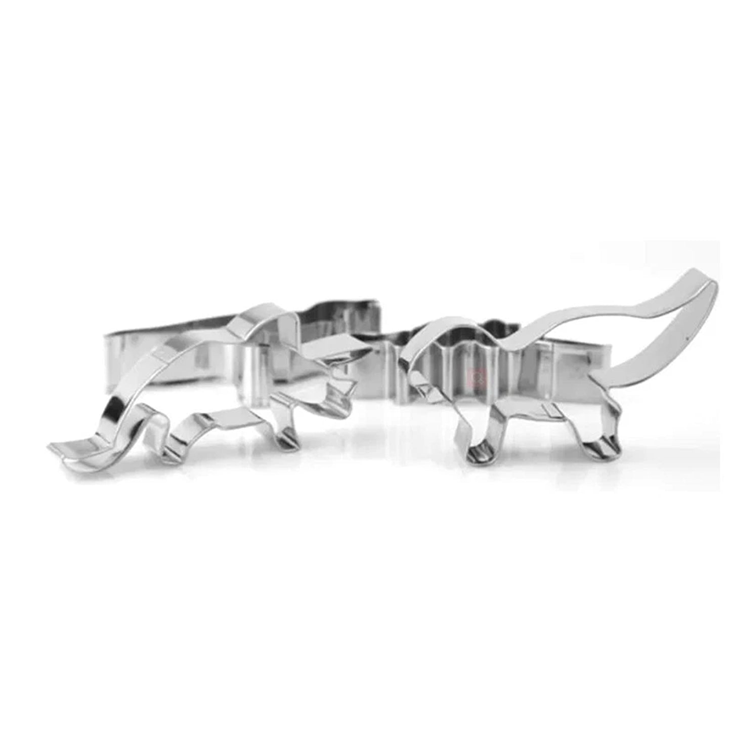 4 Pack Stainless Steel Dinosaur Cookie Cutters for Baking and DIY