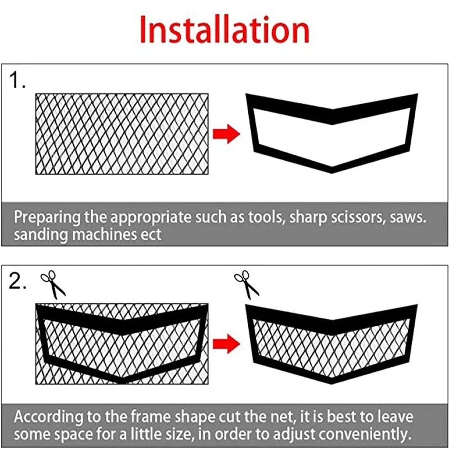 Universal Car Grille Mesh Aluminum Alloy Insert for Bumper