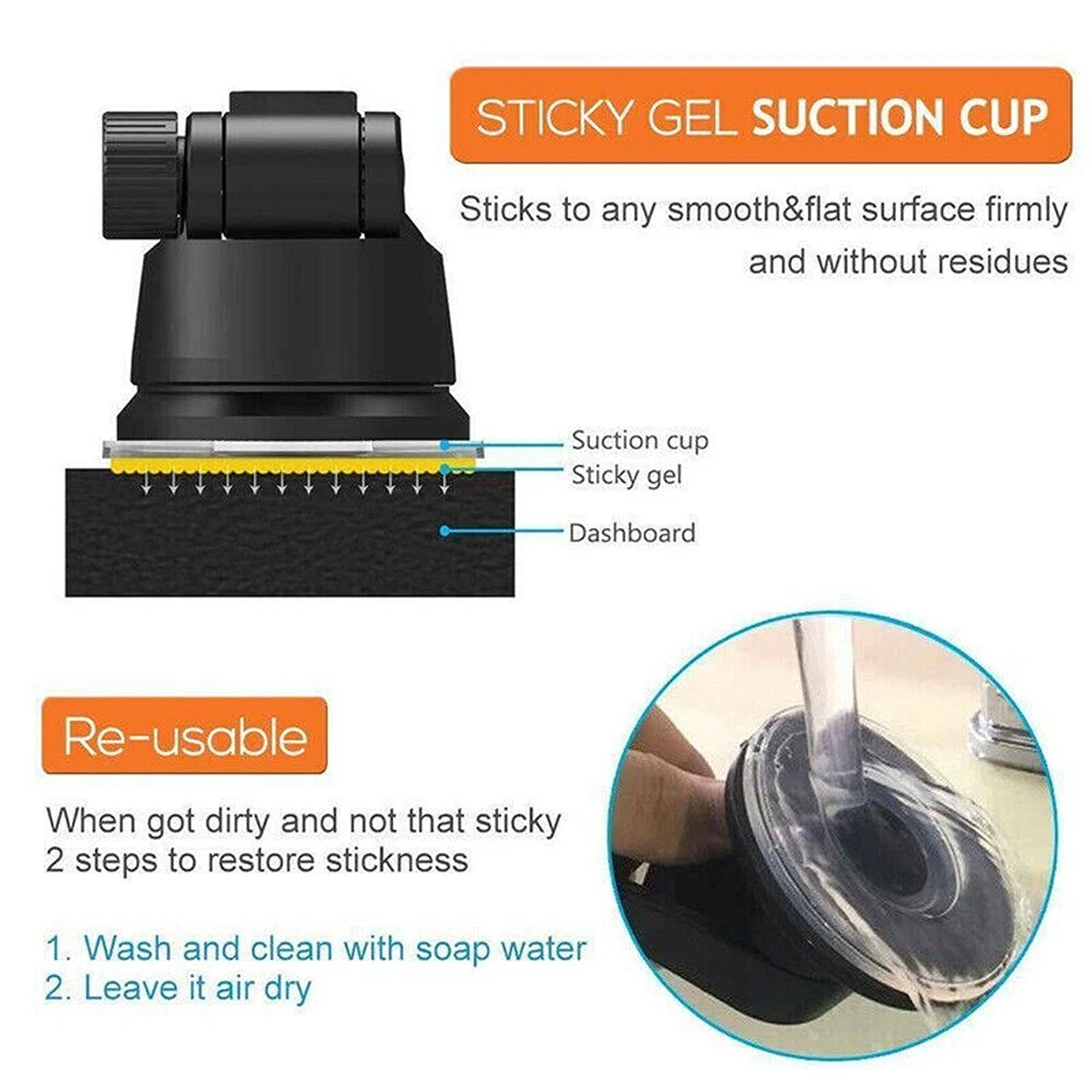 360 Degree Magnetic Car Phone Mount for Dashboard and Windshield