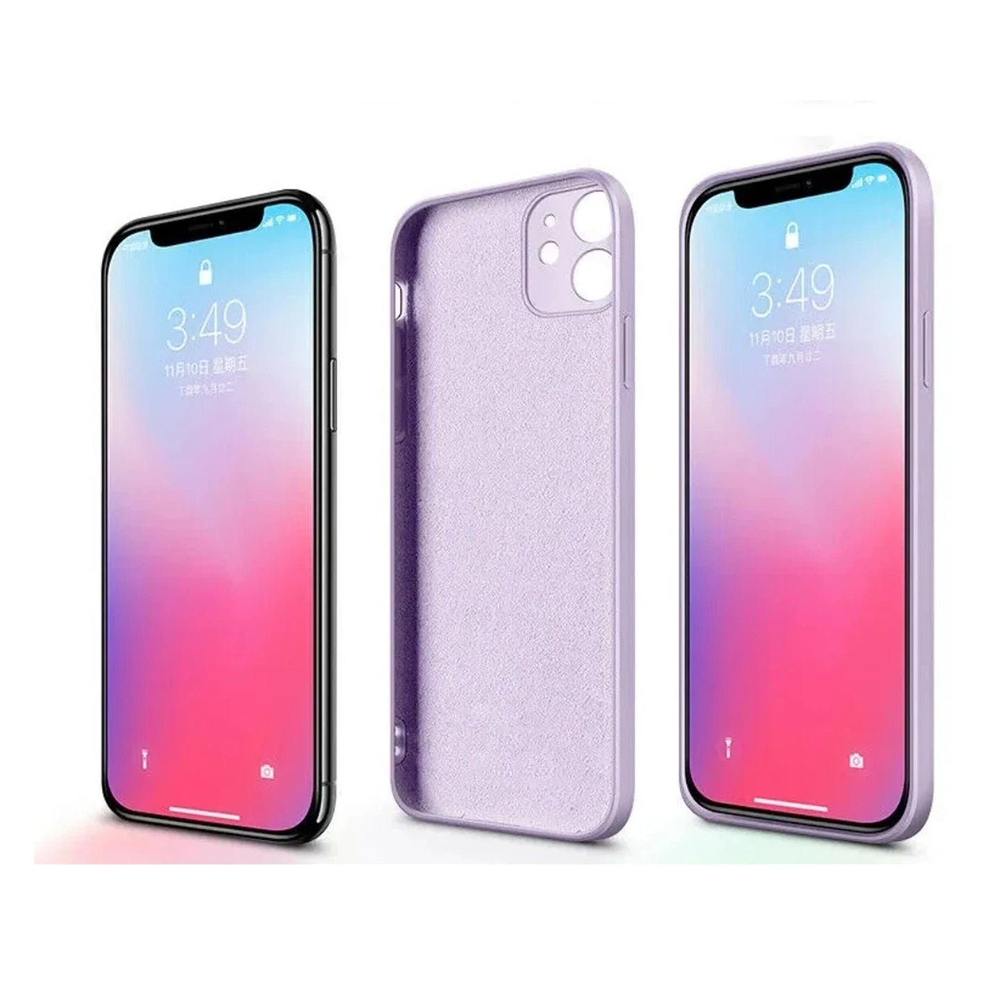 Sand Pink Silicone Shockproof Protective Case for iPhone 16 15 14 13 12 11 Pro