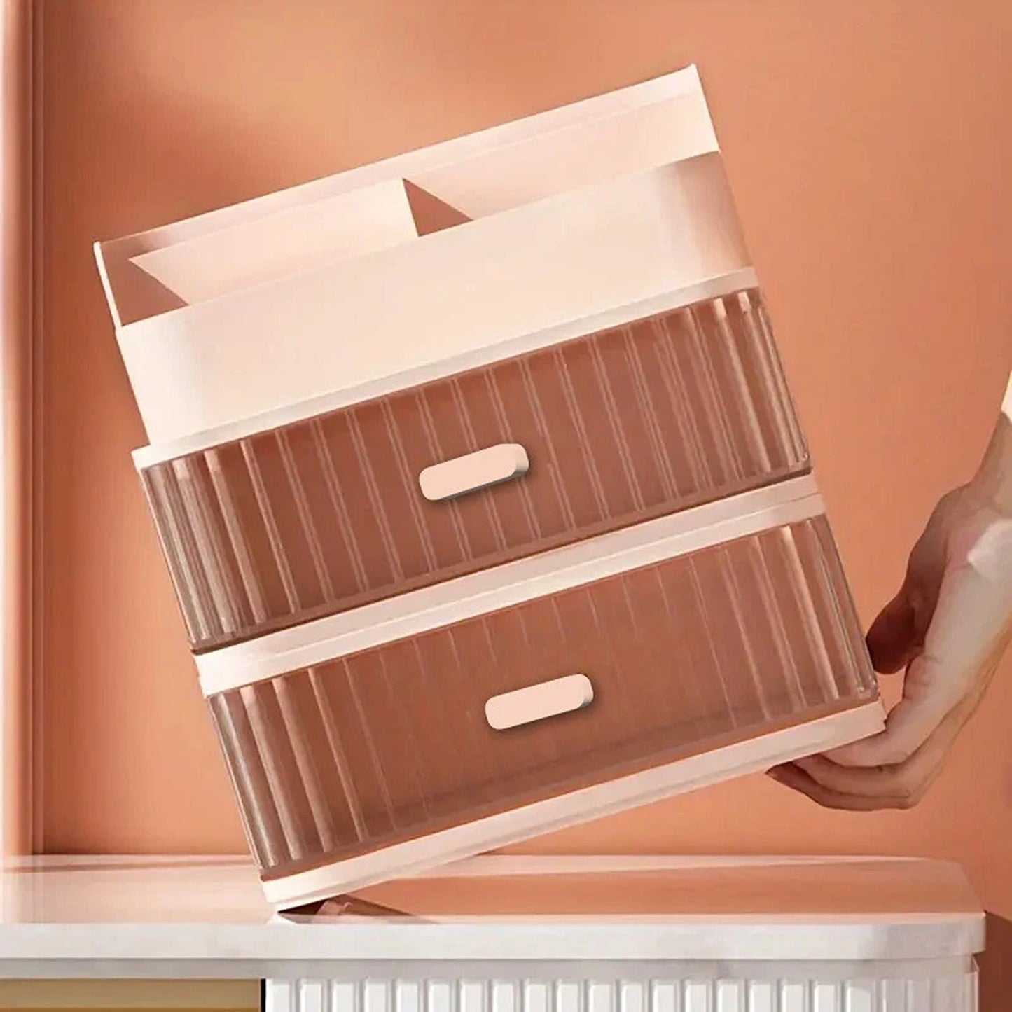 Pink Multi Purpose Cosmetic and Stationery Organizer