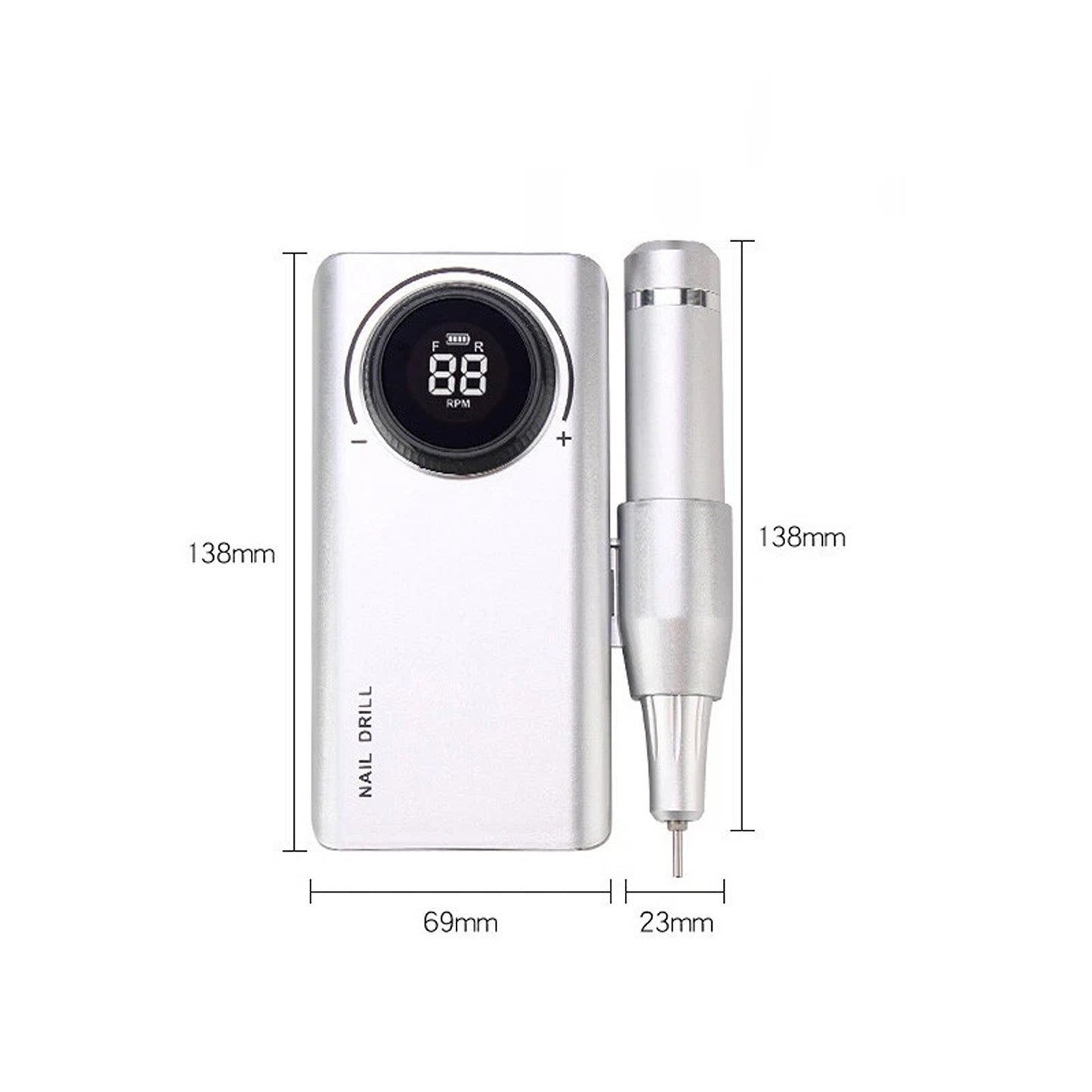 Black Portable Nail Drill Machine for Manicure and Pedicure 35000RPM