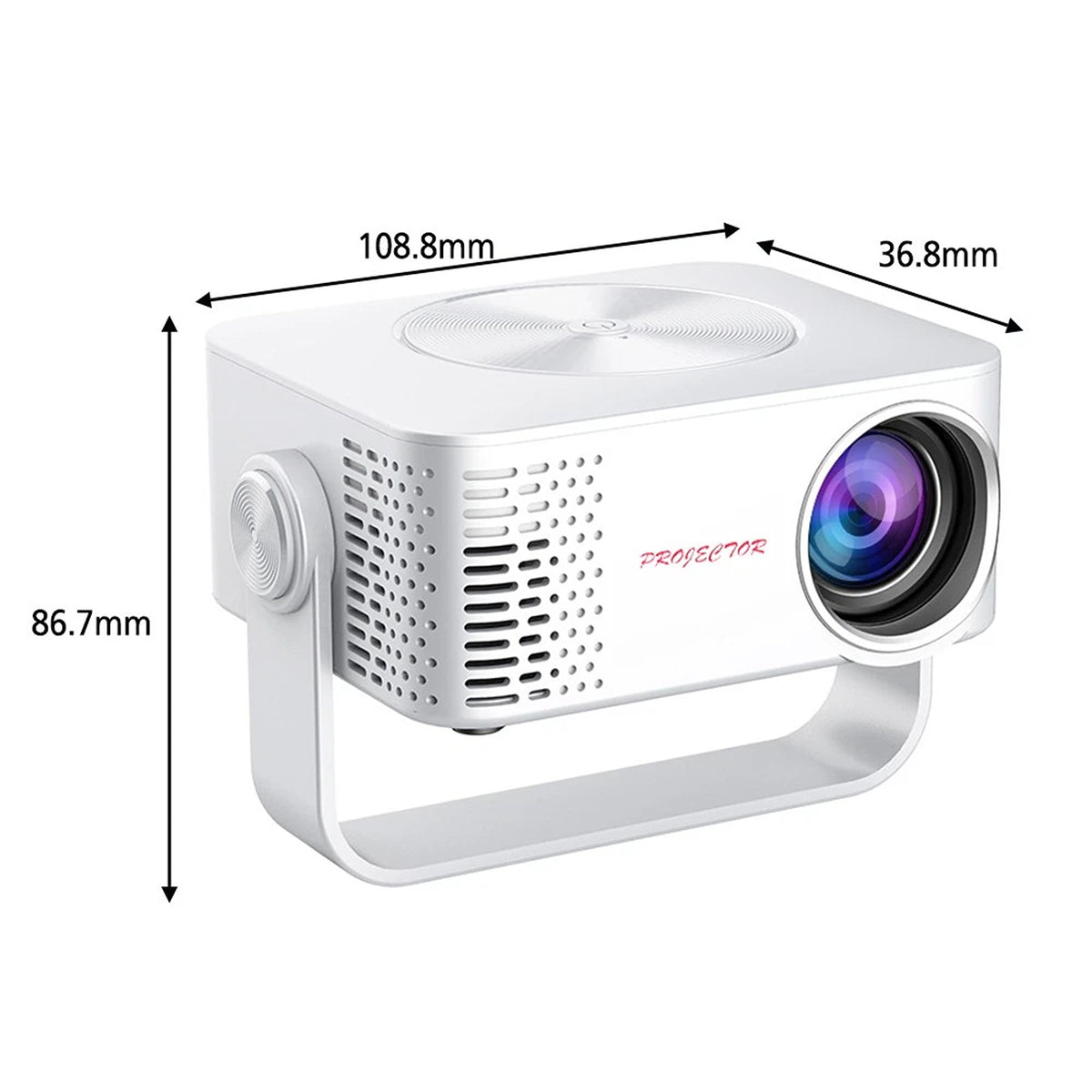 HD 1080p LED Projector with Auto Keystone HDMI USB and AUX Connection