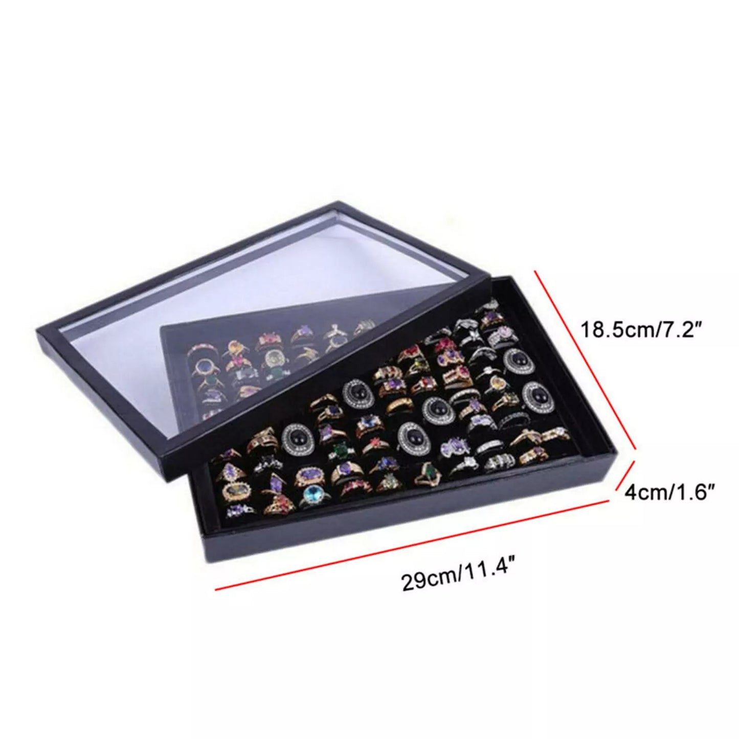 100 Slot Jewelry Tray Holder for Organizing Rings and Earrings