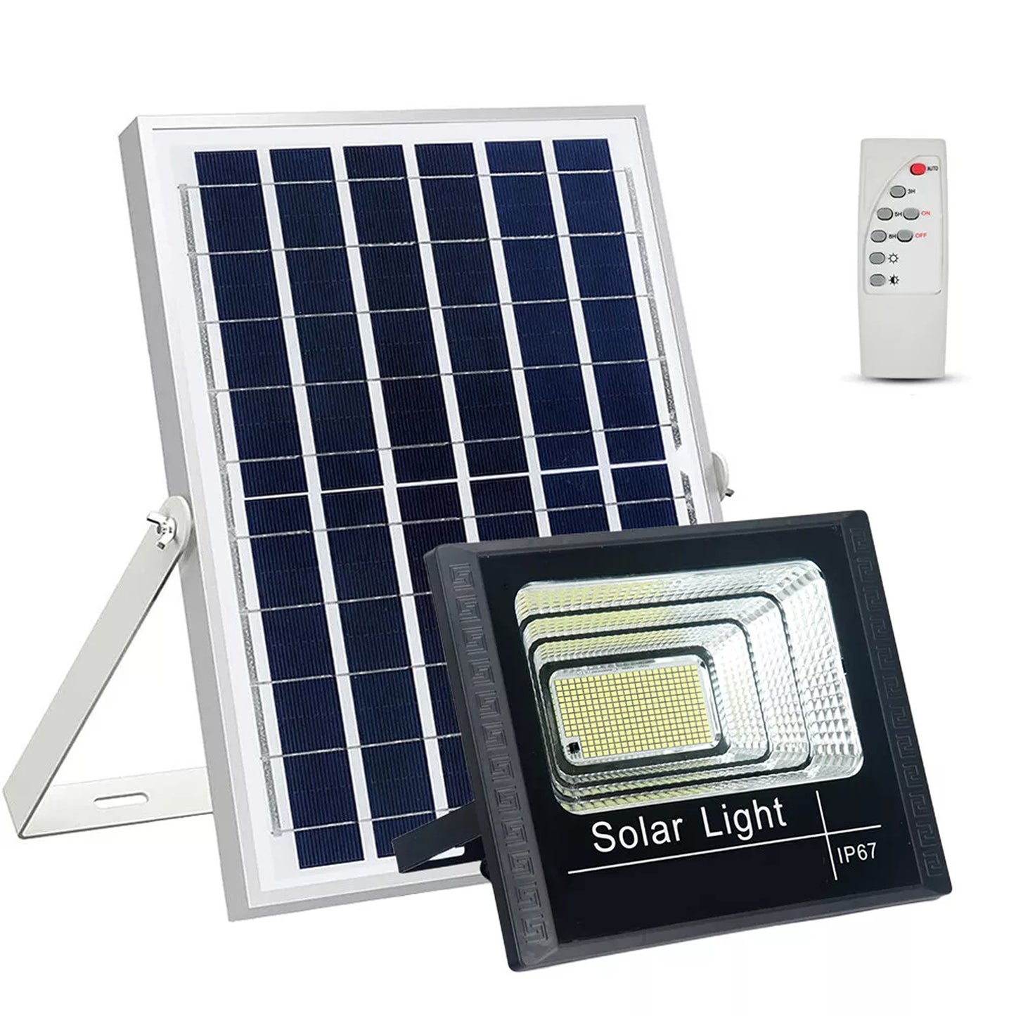 300 LED Solar Street Light Remote Control Outdoor Garden Security Lamp Waterproof