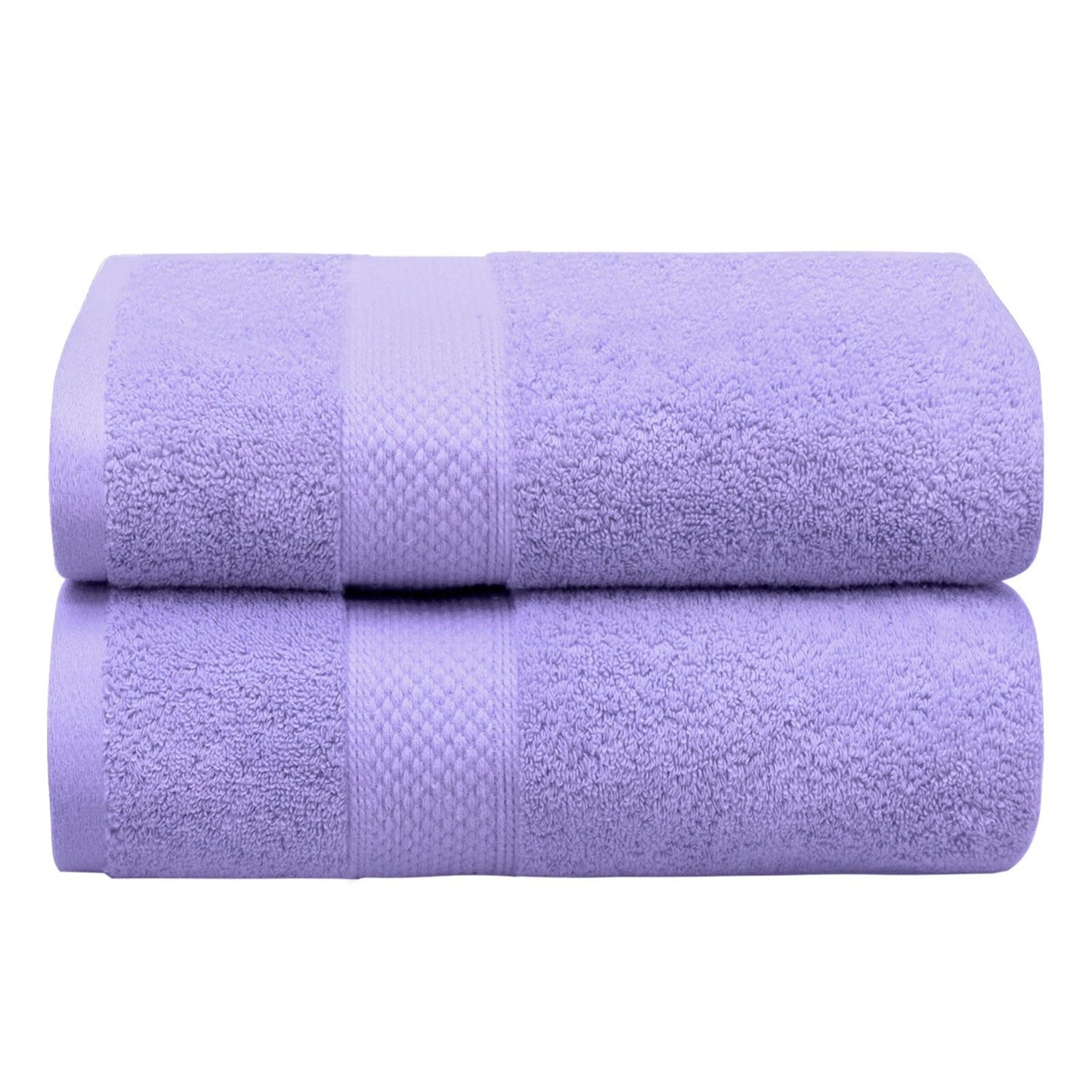 Lavender Cotton Jumbo Bath Sheets Extra Soft 550 650 GSM 2 Pack