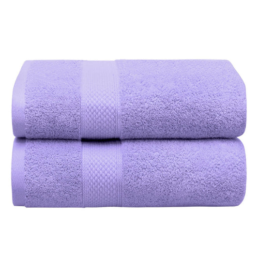 Lavender Cotton Jumbo Bath Sheets Extra Soft 550 650 GSM 2 Pack