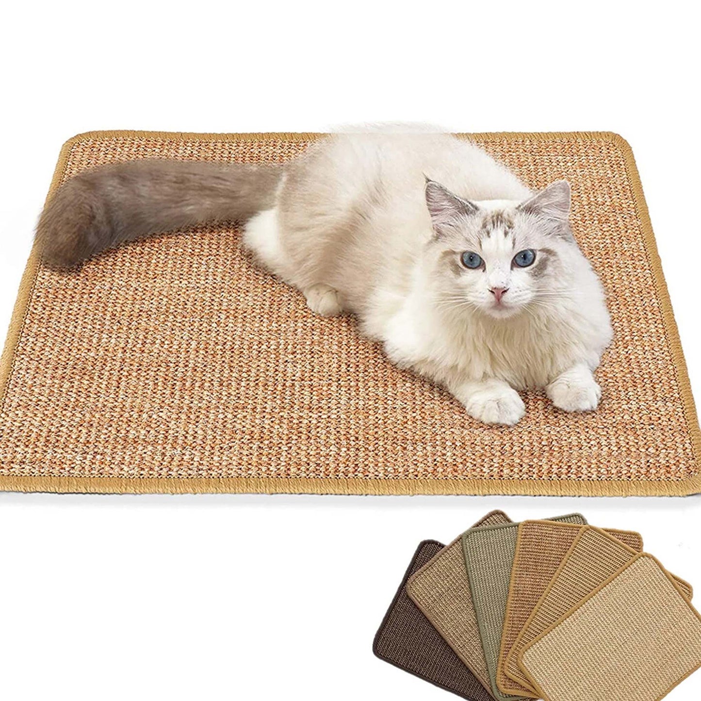 Natural Sisal Cat Scratcher Mat for Sofa Protection