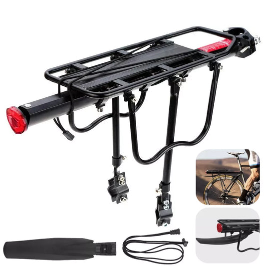 Adjustable Bike Cargo Rack with Fender and Pannier Support