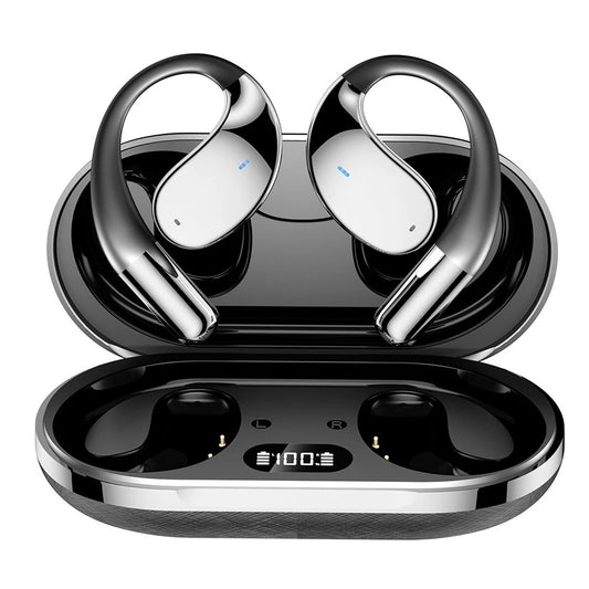Black Wireless Bluetooth Earphones Sport Gym Earbuds With Microphone Sweatproof