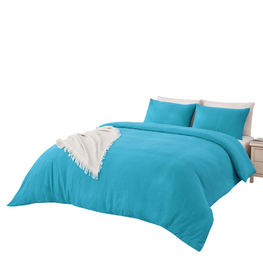 Turquoise 2000 Thread Count Quilt Cover Set Soft Luxury Bedding