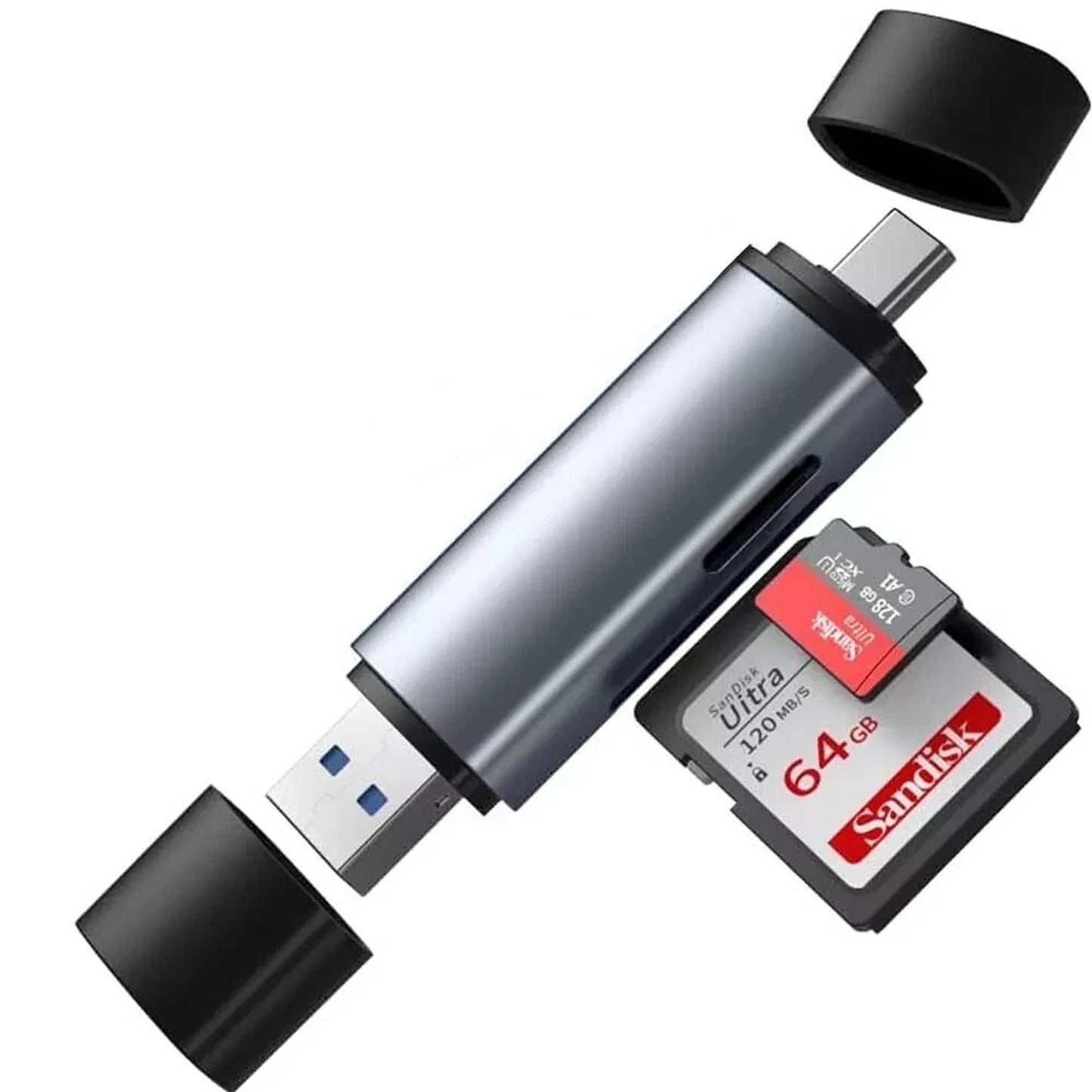 USB C and USB A Card Reader for Micro SD TF OTG PC Macbook Tablet