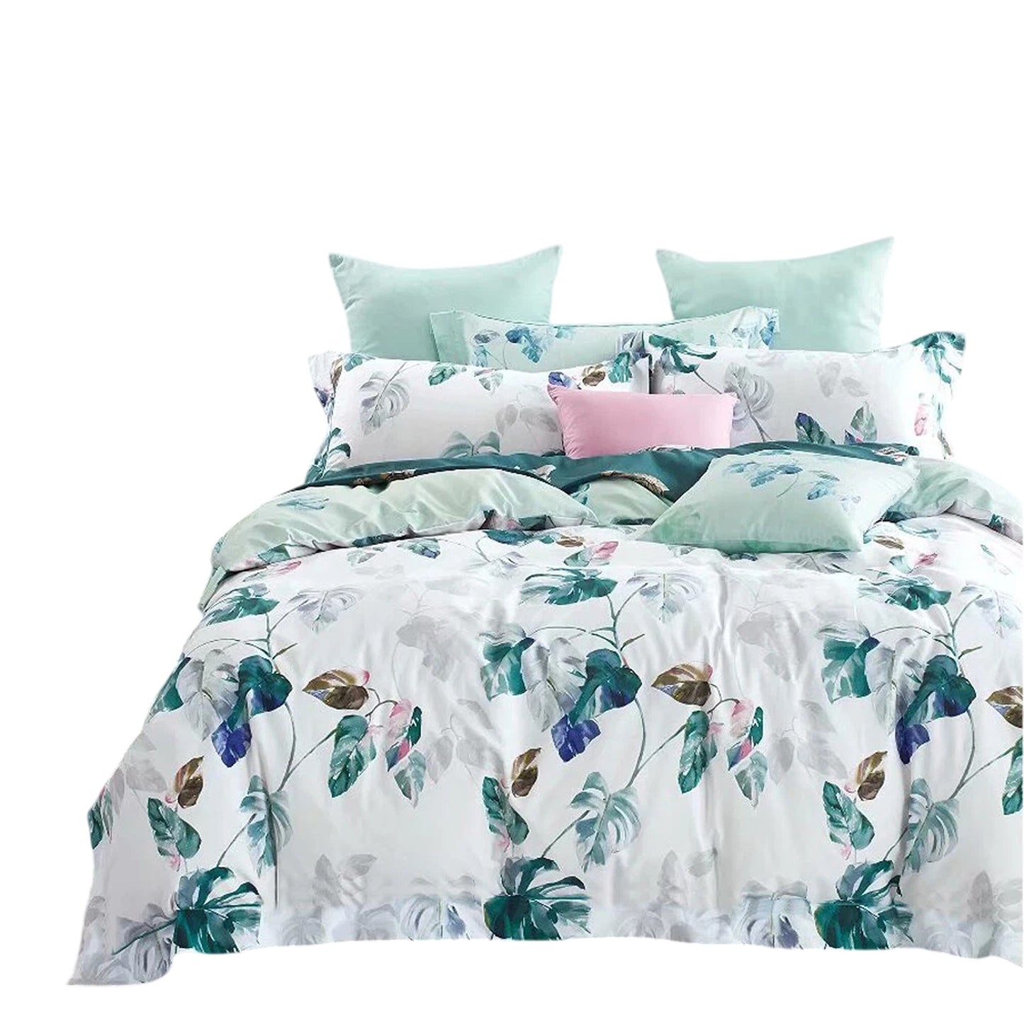 Plantain Cotton Bedding Set Duvet Cover with Pillowcases