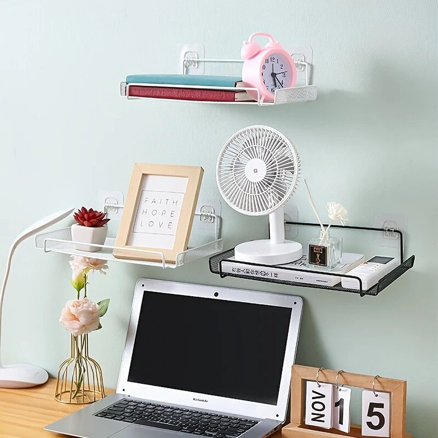Wall Mounted Shelf for WiFi Router and Electronic Accessories