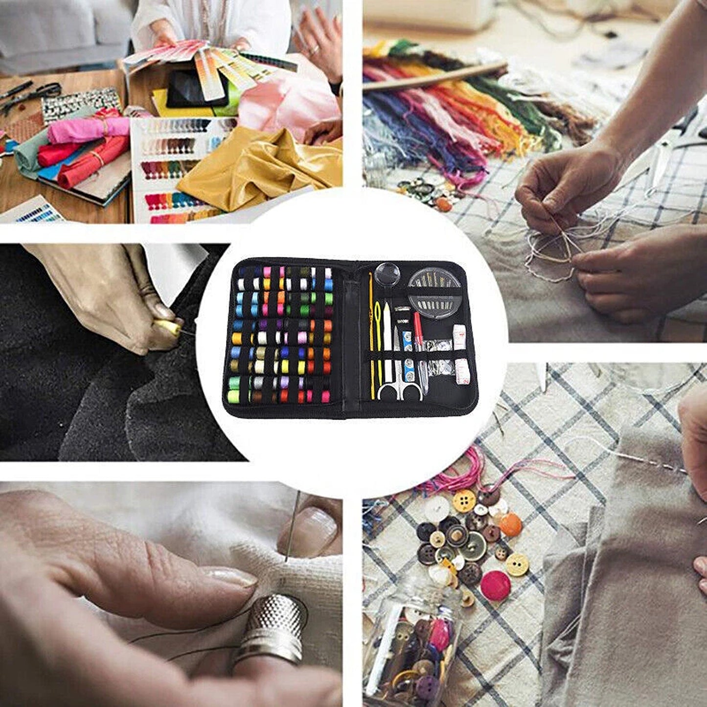 128 Piece Portable Sewing Kit for Home Travel and Emergency Use