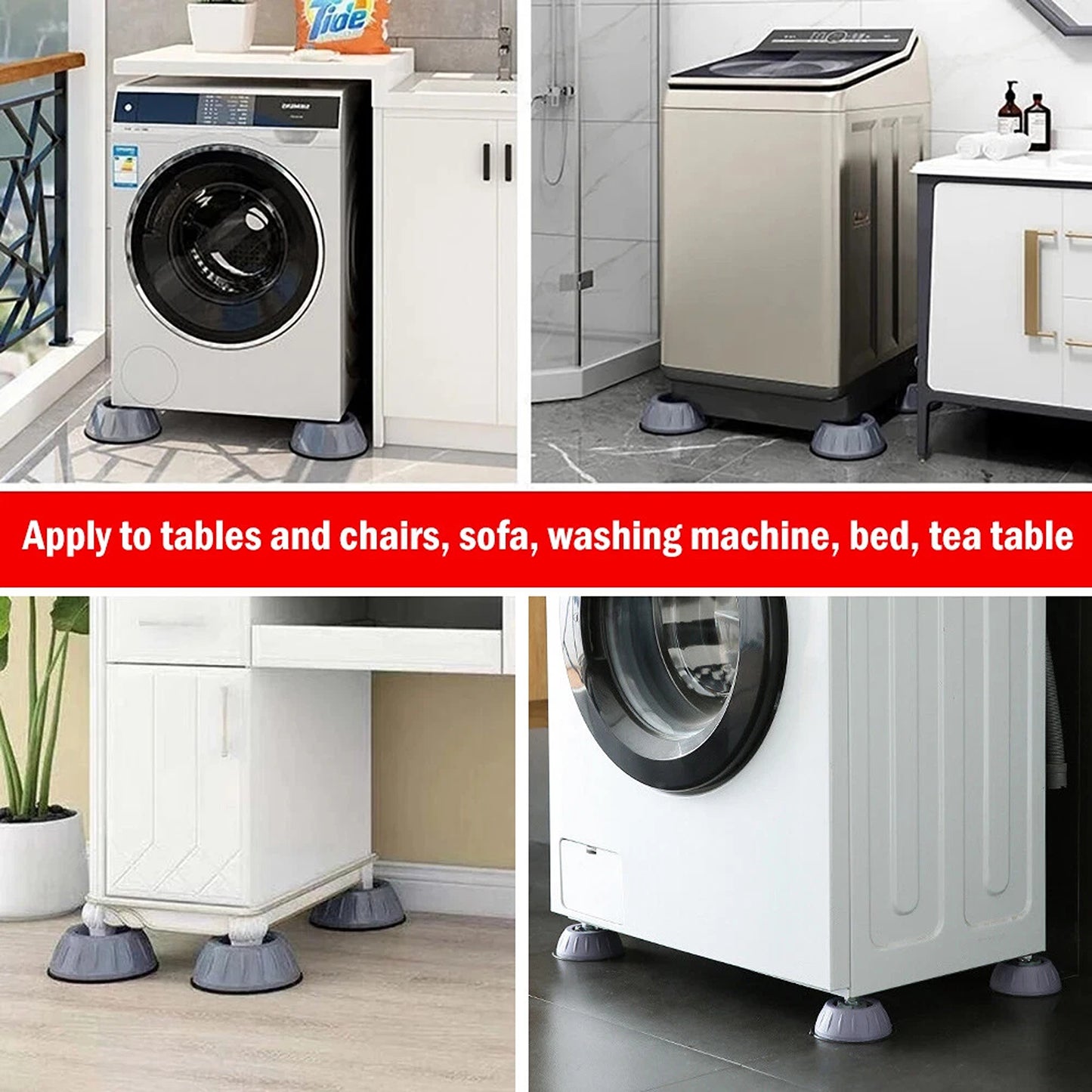 Anti Vibration Pads for Washing Machine Legs 4pcs