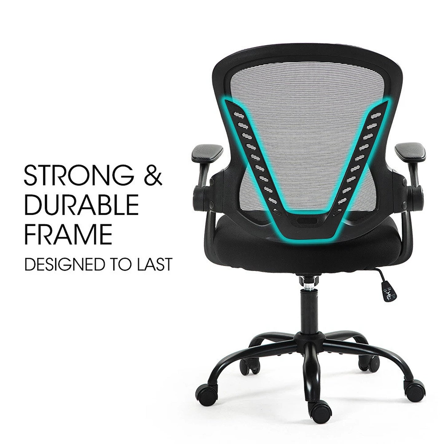 Ergonomic Office Desk Chair Mesh Comfortable Computer Study Chair Black