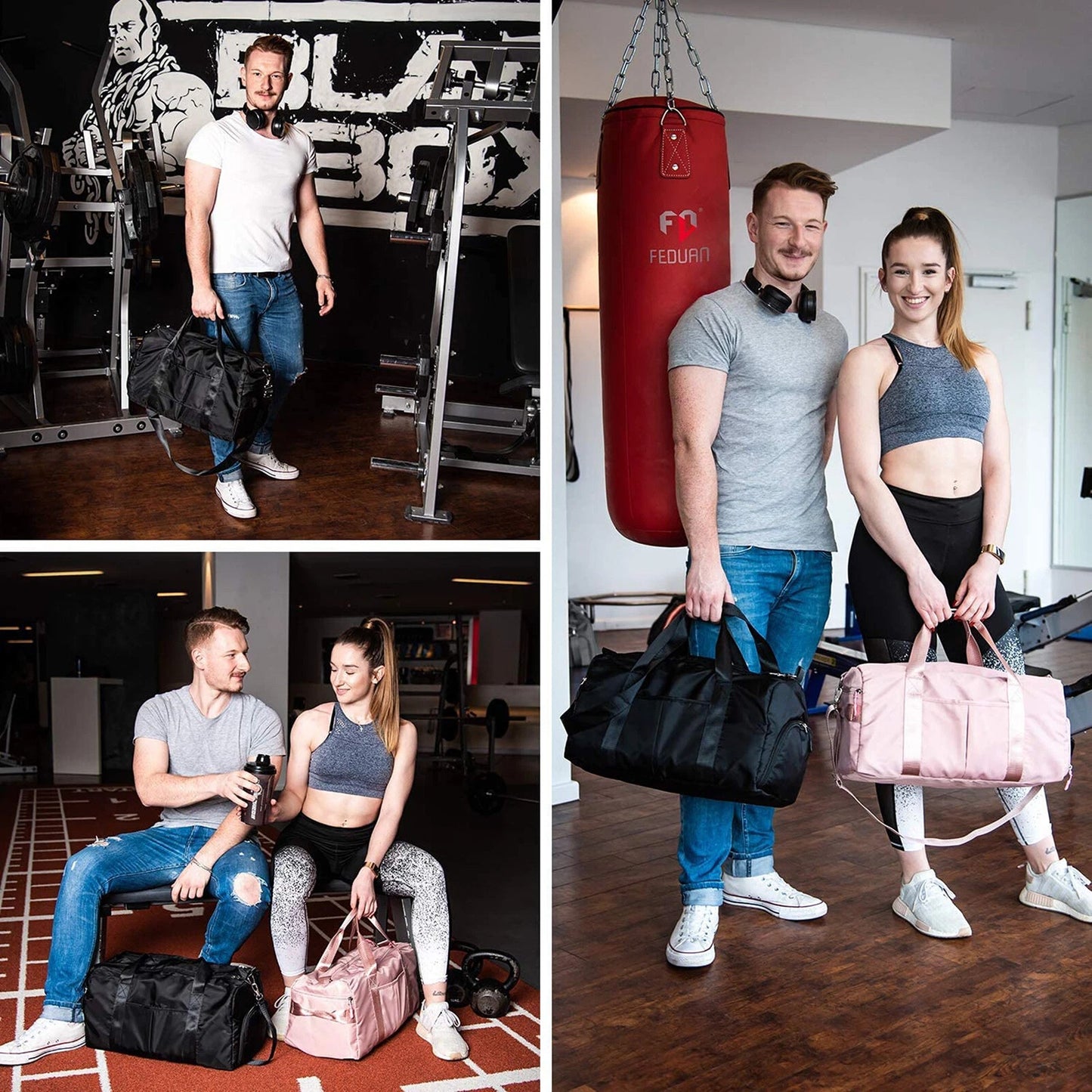 Large Capacity Travel Bag for Women Gym Sports Duffel with Shoulder Strap