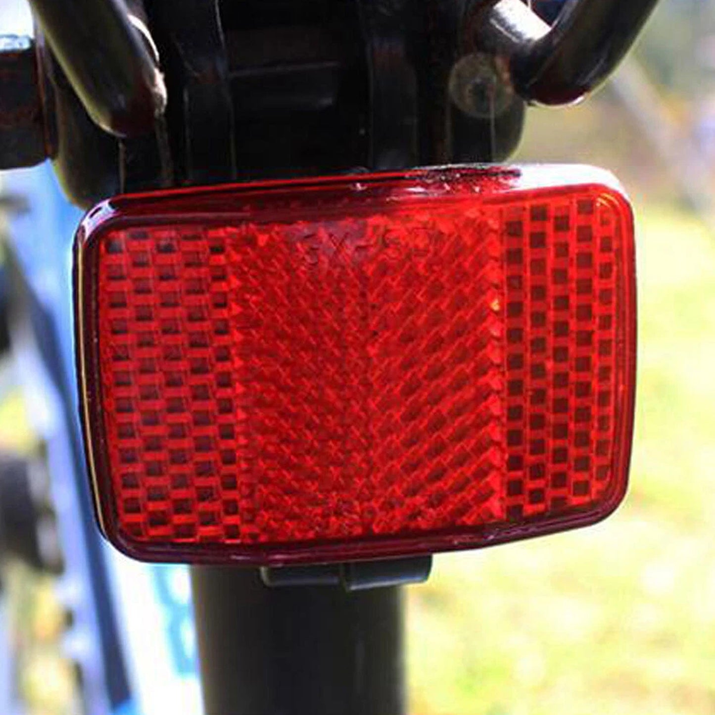 2PCS Bike Reflectors Front and Rear Handlebar Mount Red and White