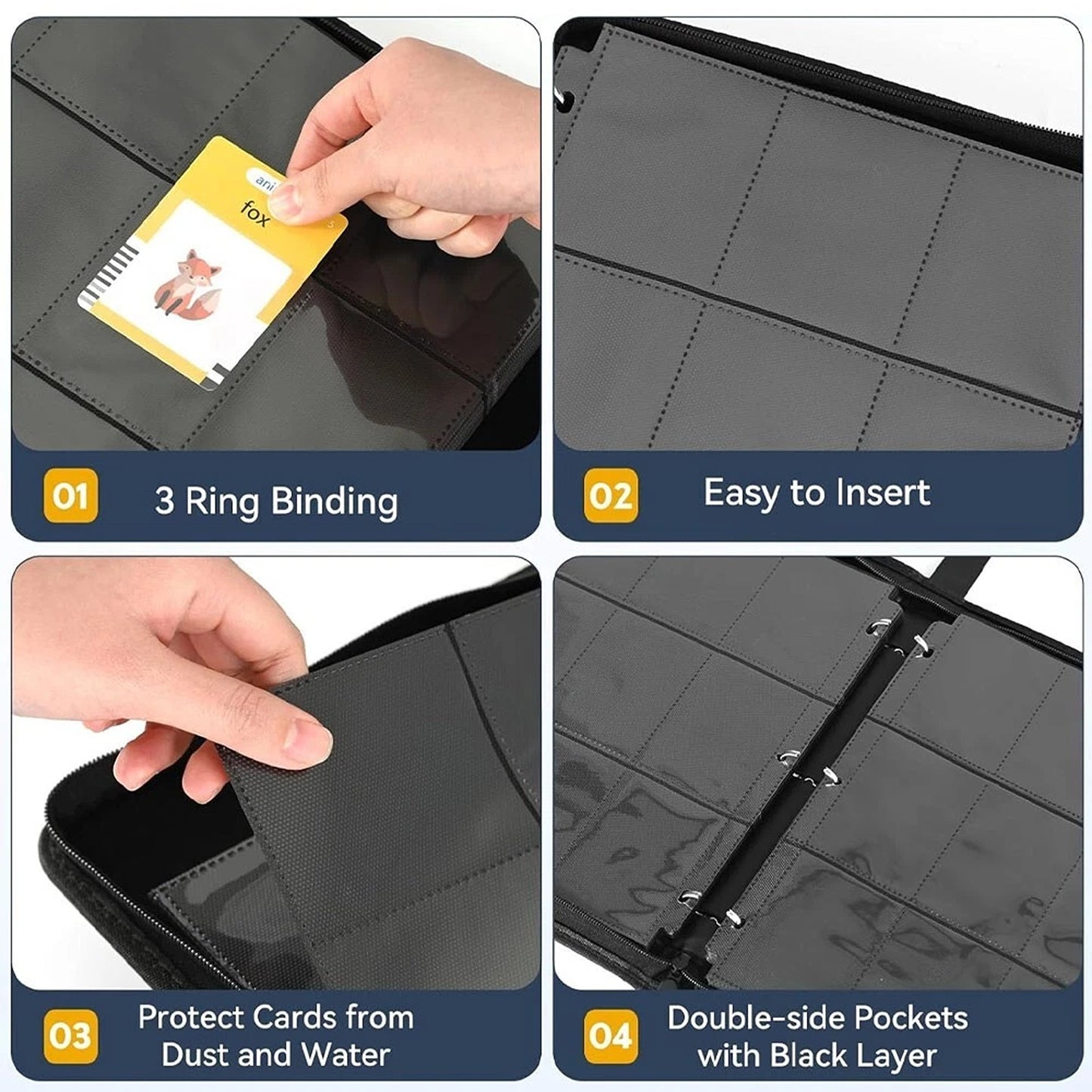 Trading Card Organizer Binder with 900 Card Capacity
