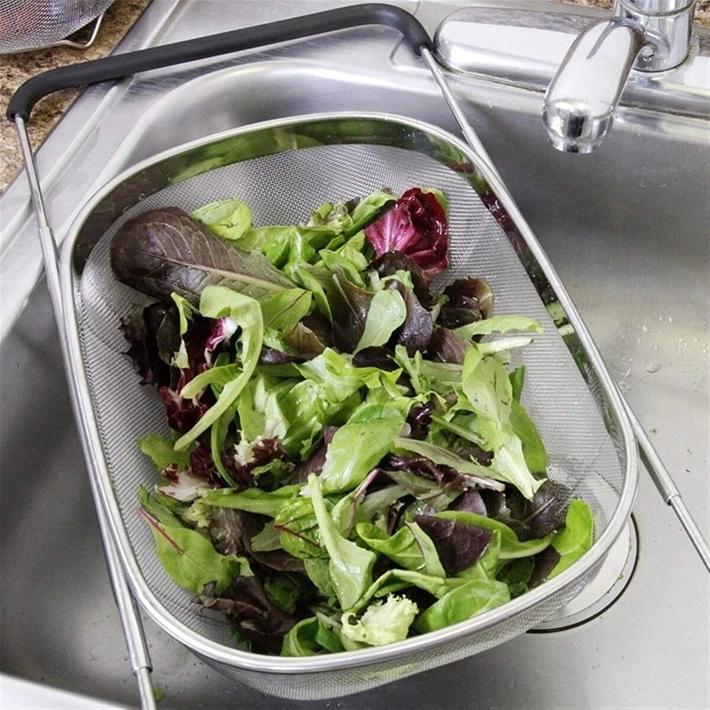 Kitchen Sink Drain Basket and Dish Rack Organizer