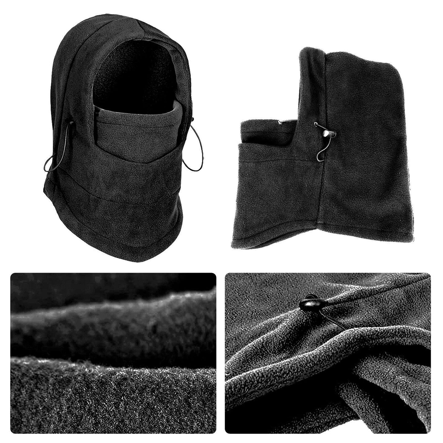 Winter Fleece Balaclava Face Mask Hood Hat Neck Warmer