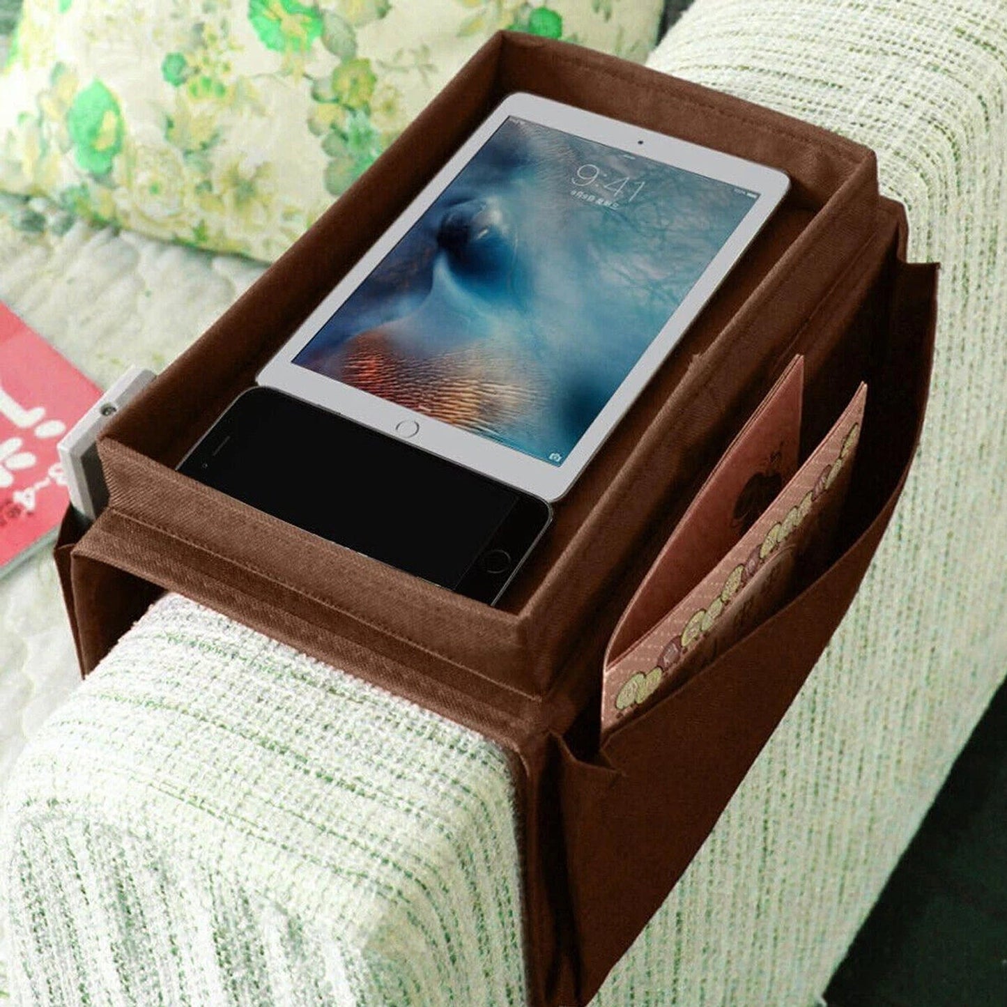 Sofa Hanging Storage Bag Multi Pocket Organizer Remote Control Holder for Home
