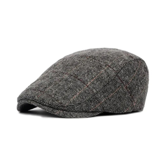 Grey Mens Retro Newsboy Cap Gatsby Ivy Driving Hat