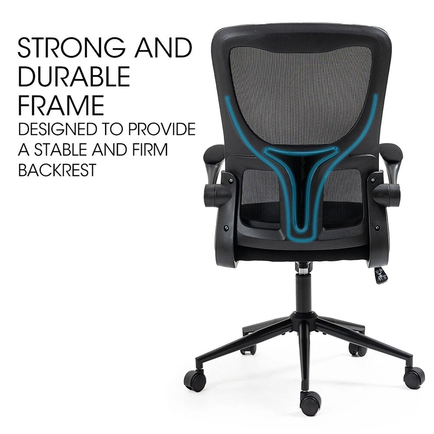 Adjustable Ergonomic Mesh Office Chair with Lumbar Support Black