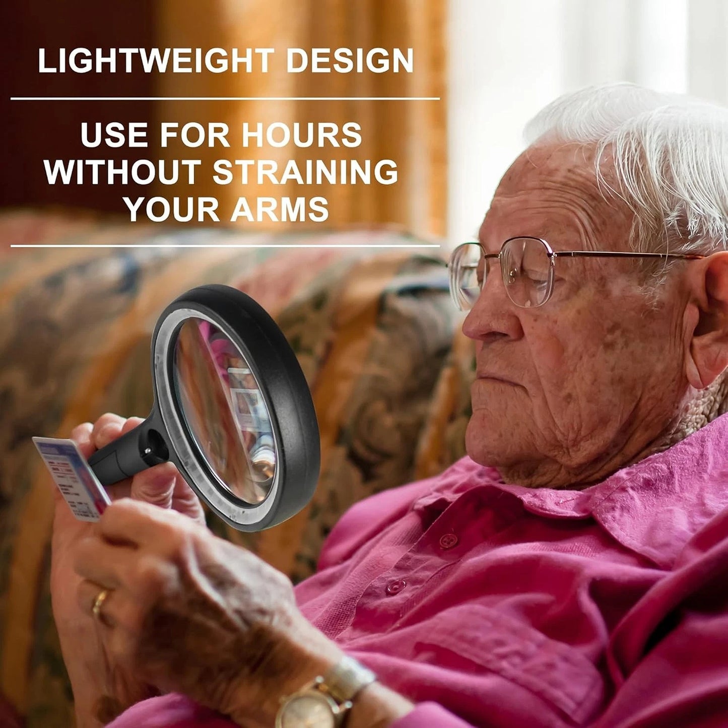 LED Magnifying Glass with 10x 20x 45x Zoom for Reading and Inspection