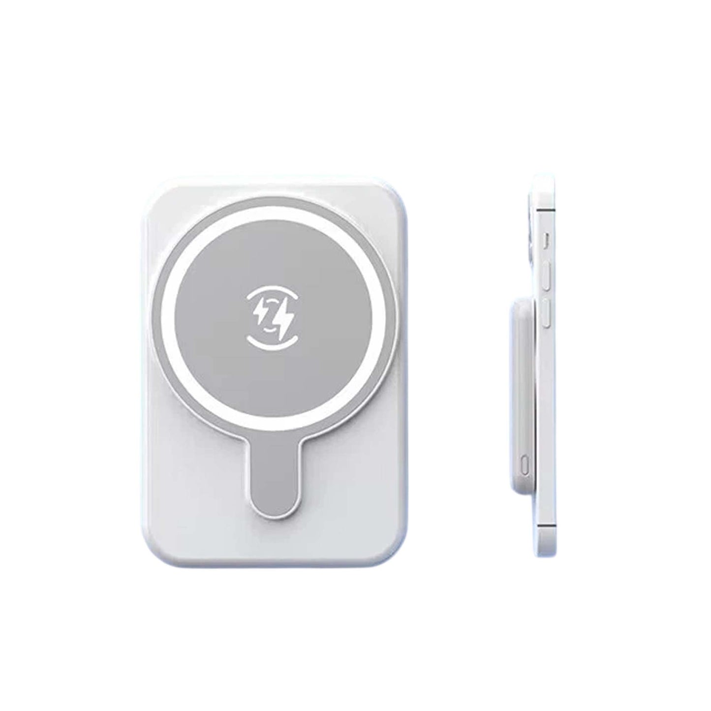 White 10000mAh Mini Magnetic Portable Wireless Charger