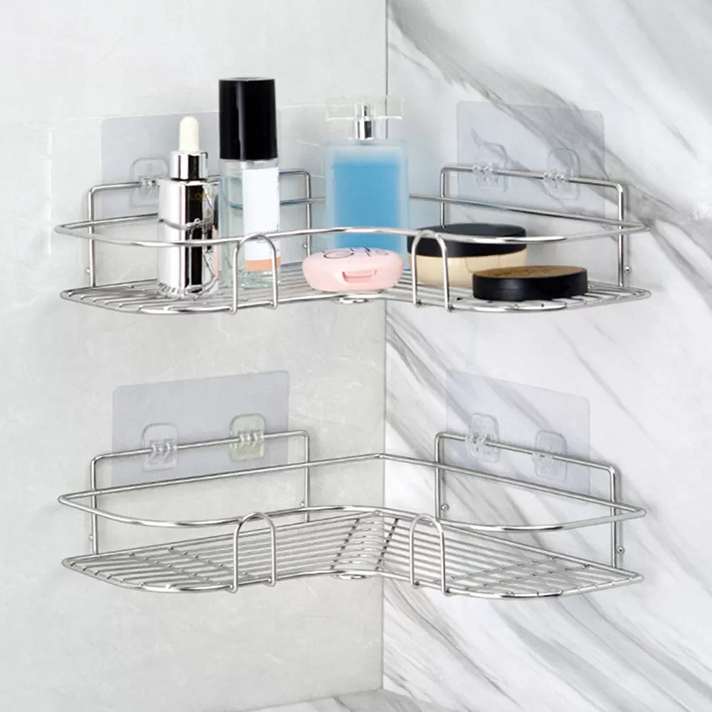 Stainless Steel Corner Shower Caddy Shelf Rack Organizer