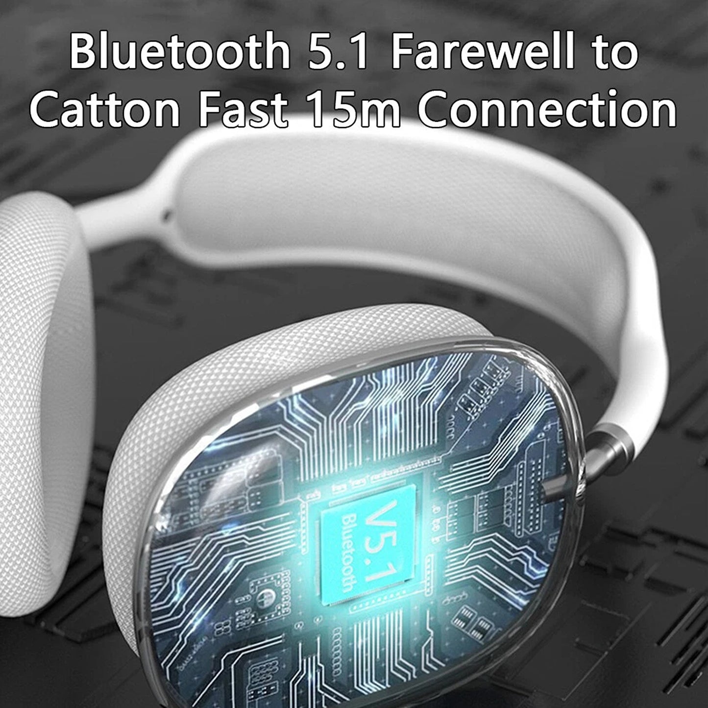 Red Wireless Bluetooth Noise Cancelling Over Ear Headphones