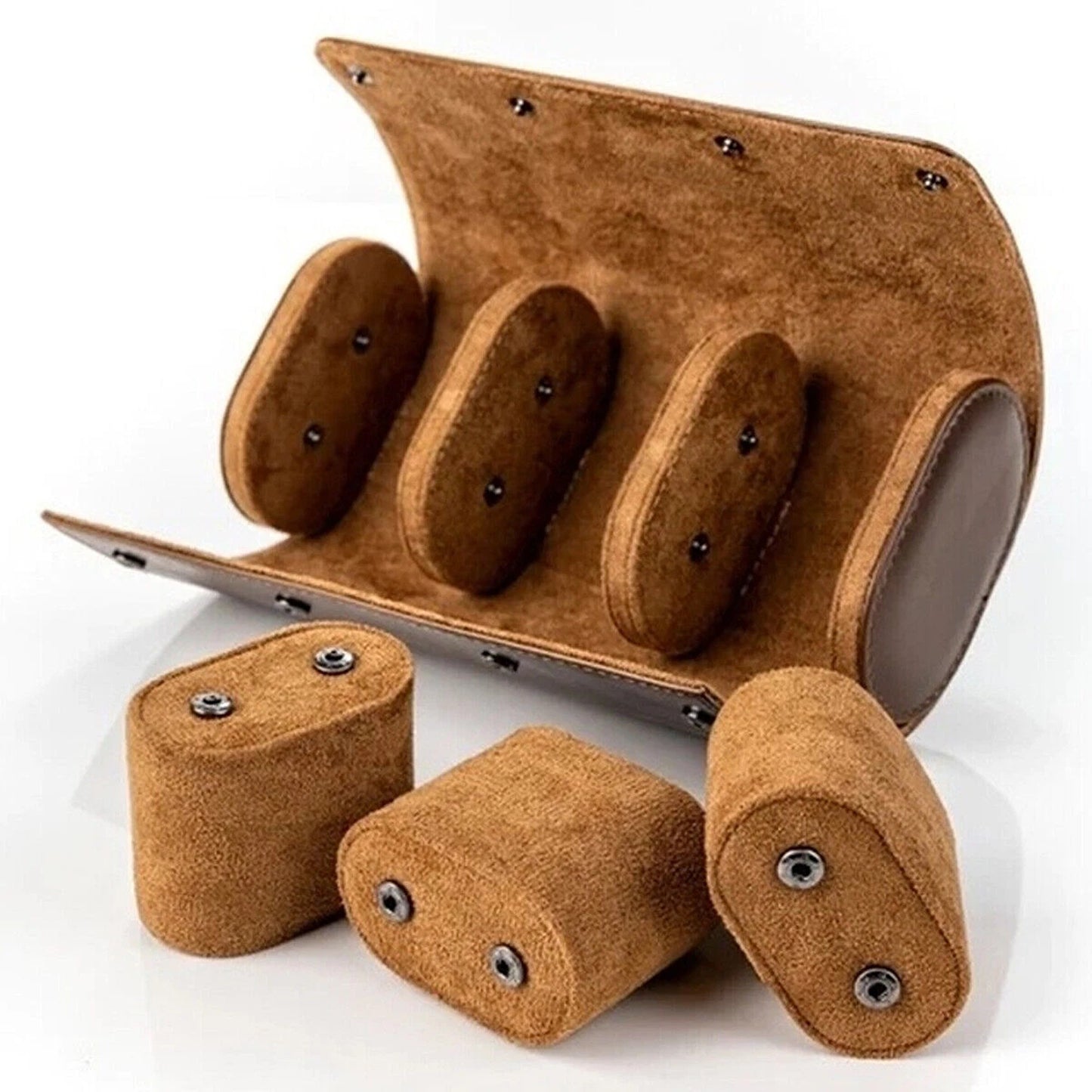 Leather Wristwatch Travel Organizer for 3 Watches
