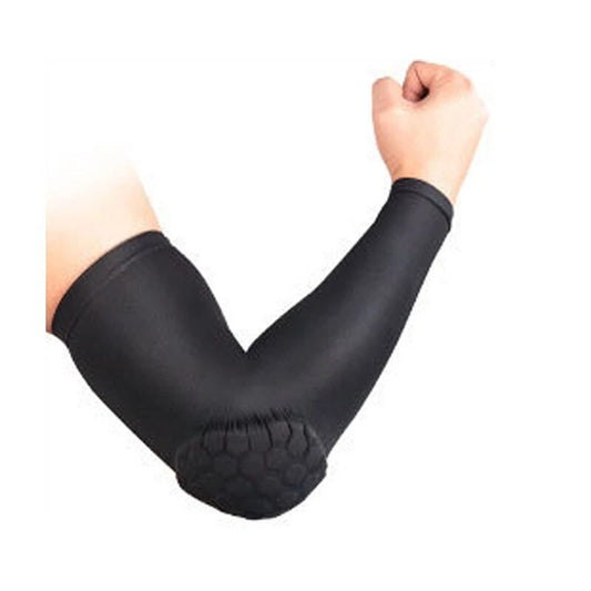 Black Sports Elbow Compression Sleeve Arm Guard Support