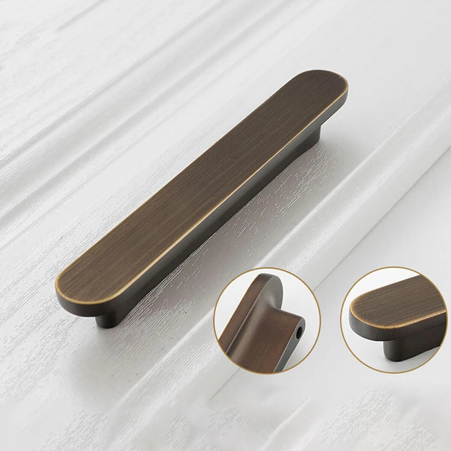 Simple Brass Door Handle Cabinet Pull Knob Wardrobe Handle 4 Sizes for Kitchen