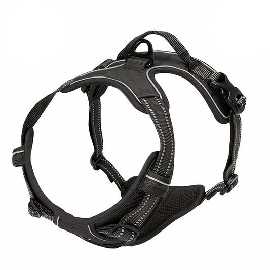 Reflective No Pull Dog Harness with Handle Adjustable Vest for Pets and Puppies - Black