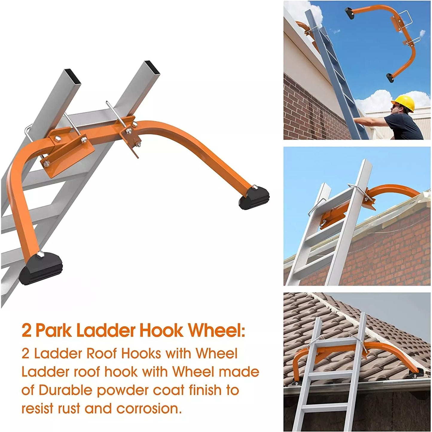 Heavy Duty Steel Ladder Stabilizer Roof Wall Standoff Accessory