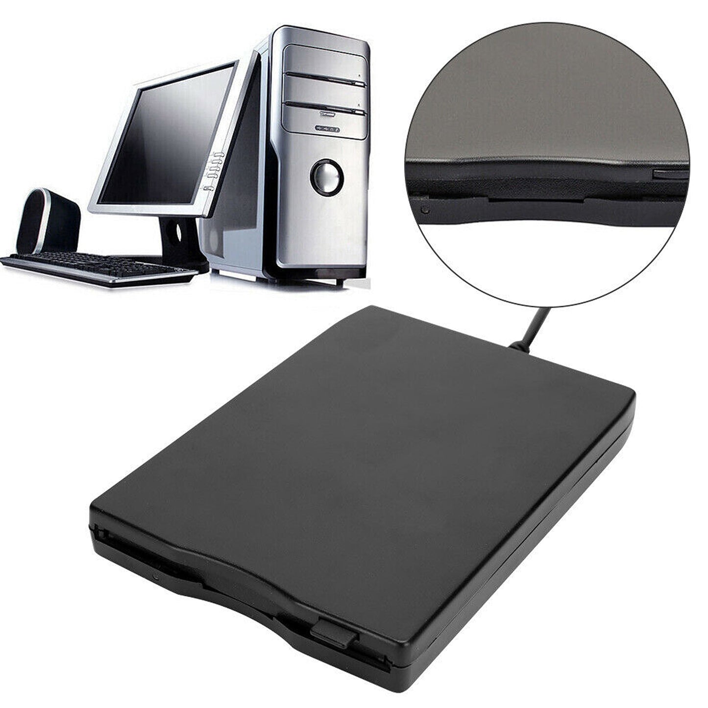 External USB Floppy Disk Drive 3.5in 1.44MB Laptop Data Storage