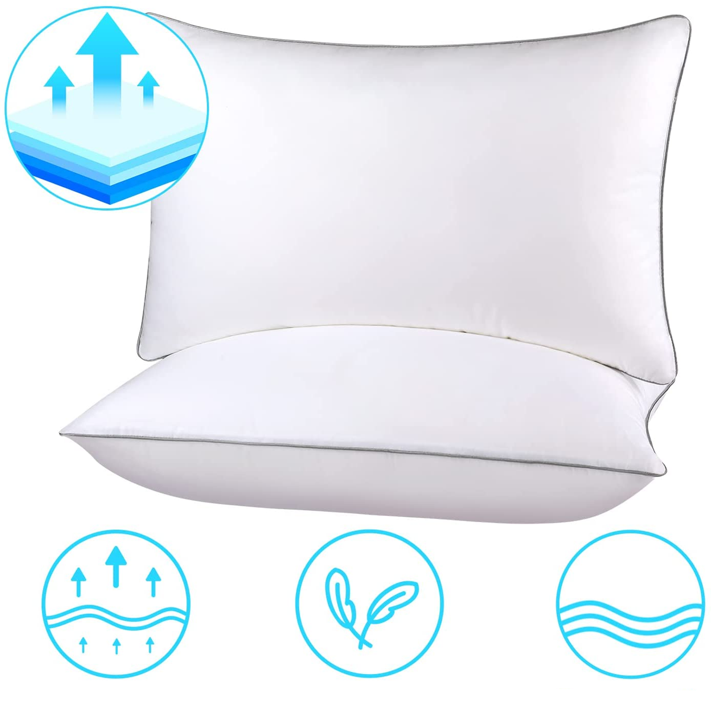 Hotel Queen King Cooling Pillows - Set of 2