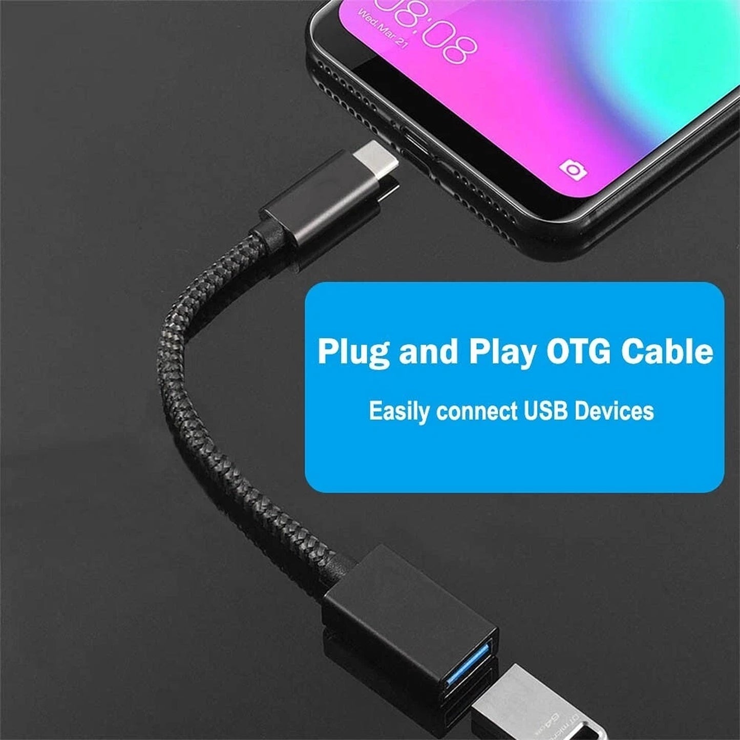 USB Type C to USB A 3.2 OTG Data Adapter Cable Converter