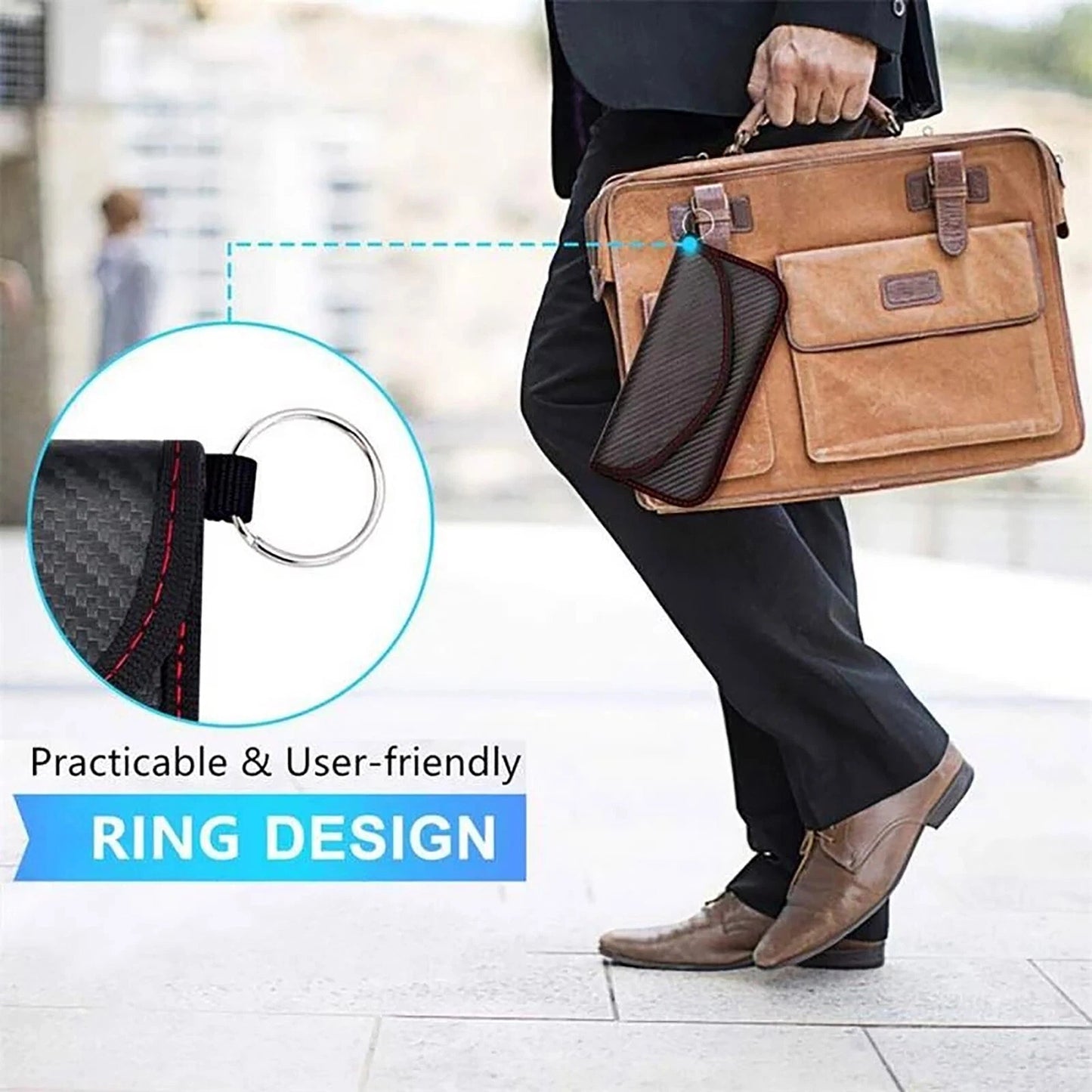 RFID Signal Blocking Faraday Pouch for Phones and Wallets