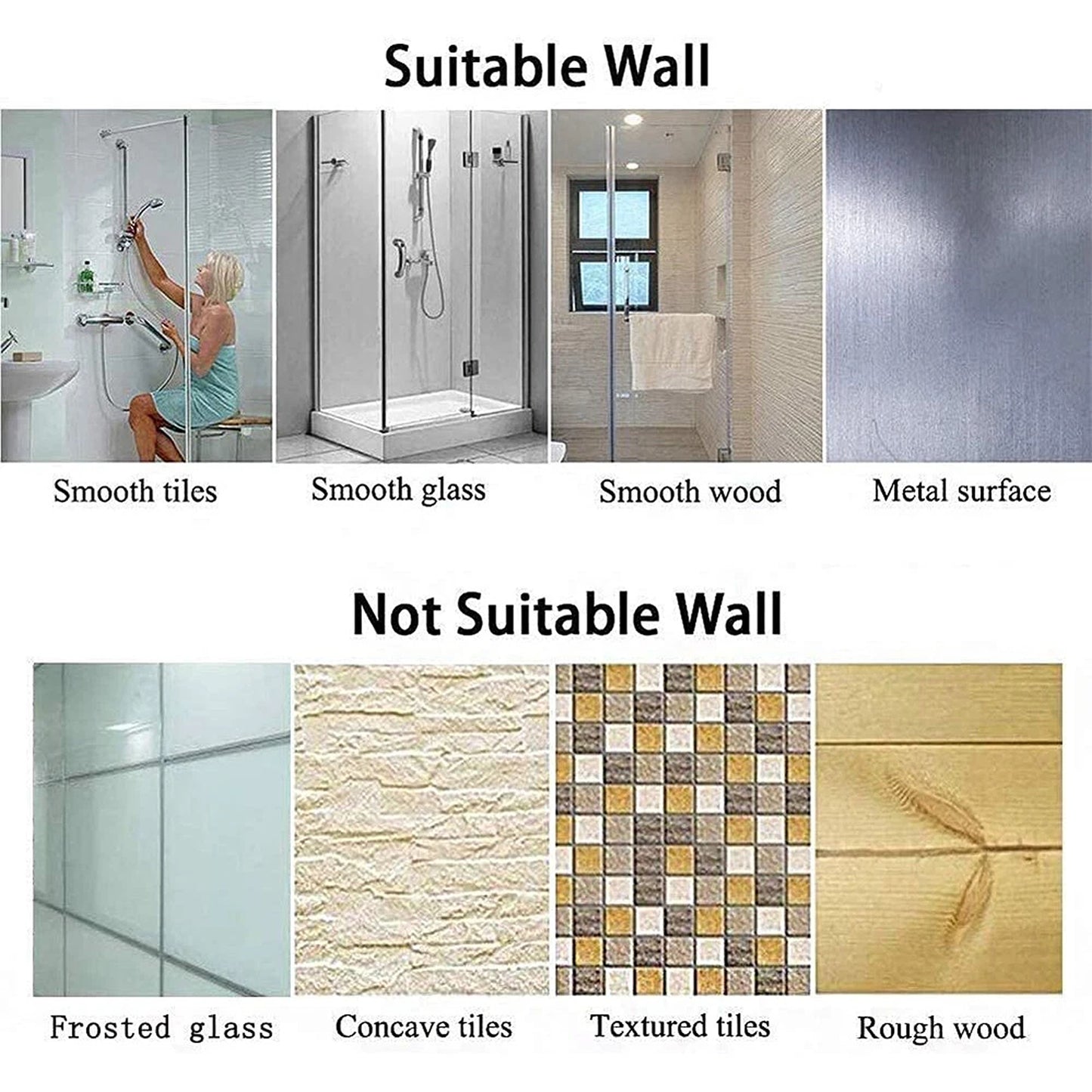 Adjustable Shower Head Holder Wall Mount Suction Bracket