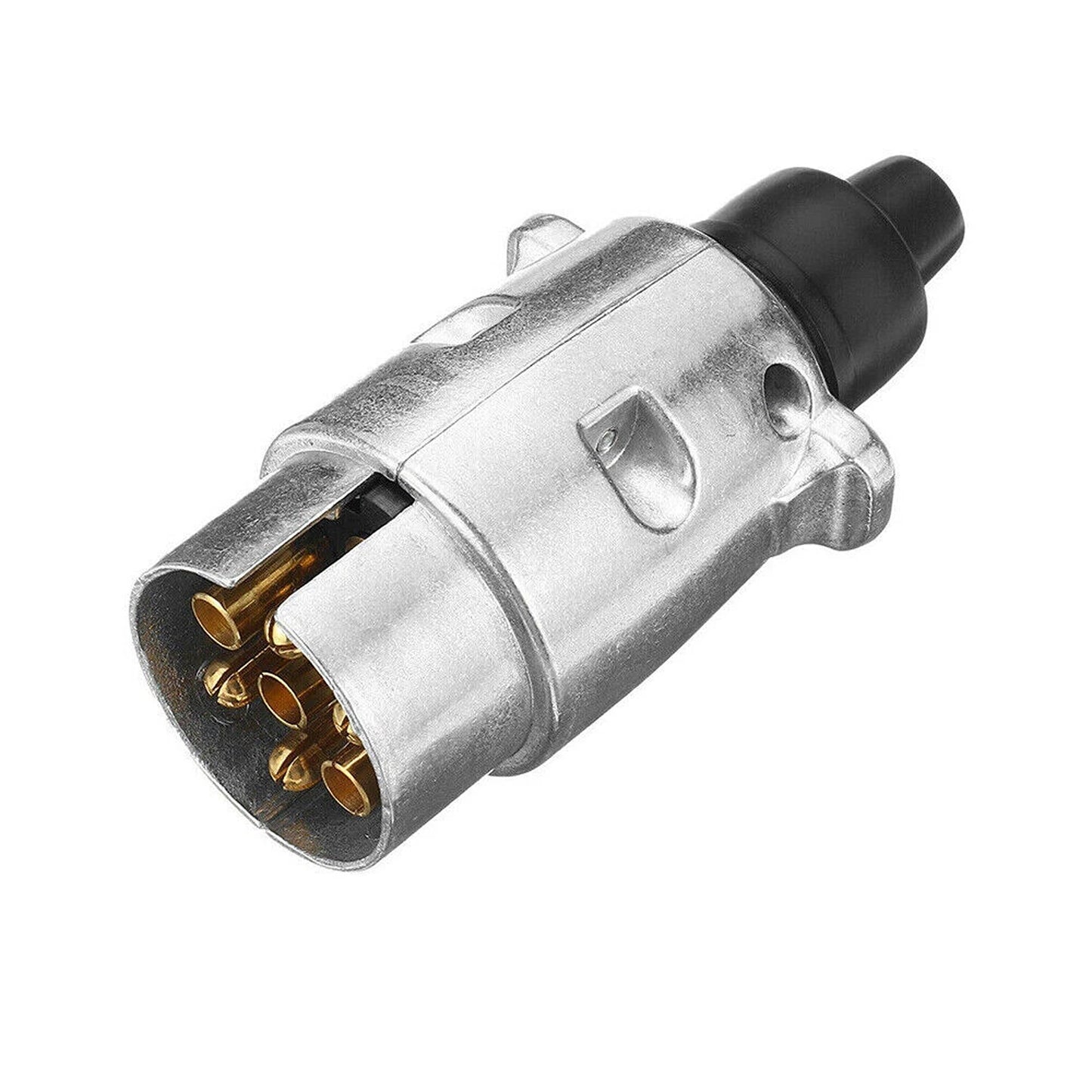 Aluminium 7 Pin Trailer Plug Male Connector Set of 2