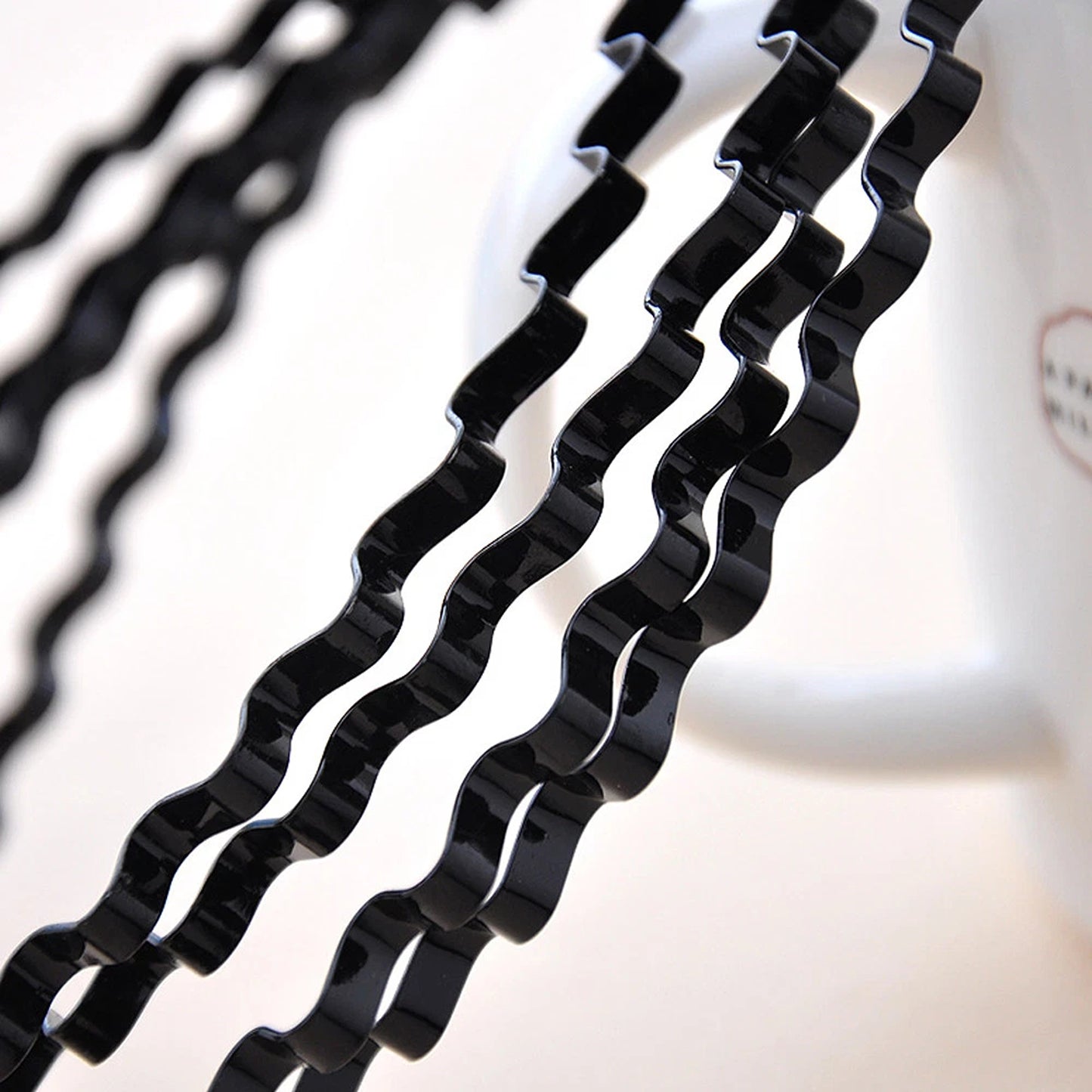 Black Metal Headband Wave Design for Men Women Sports 2pcs