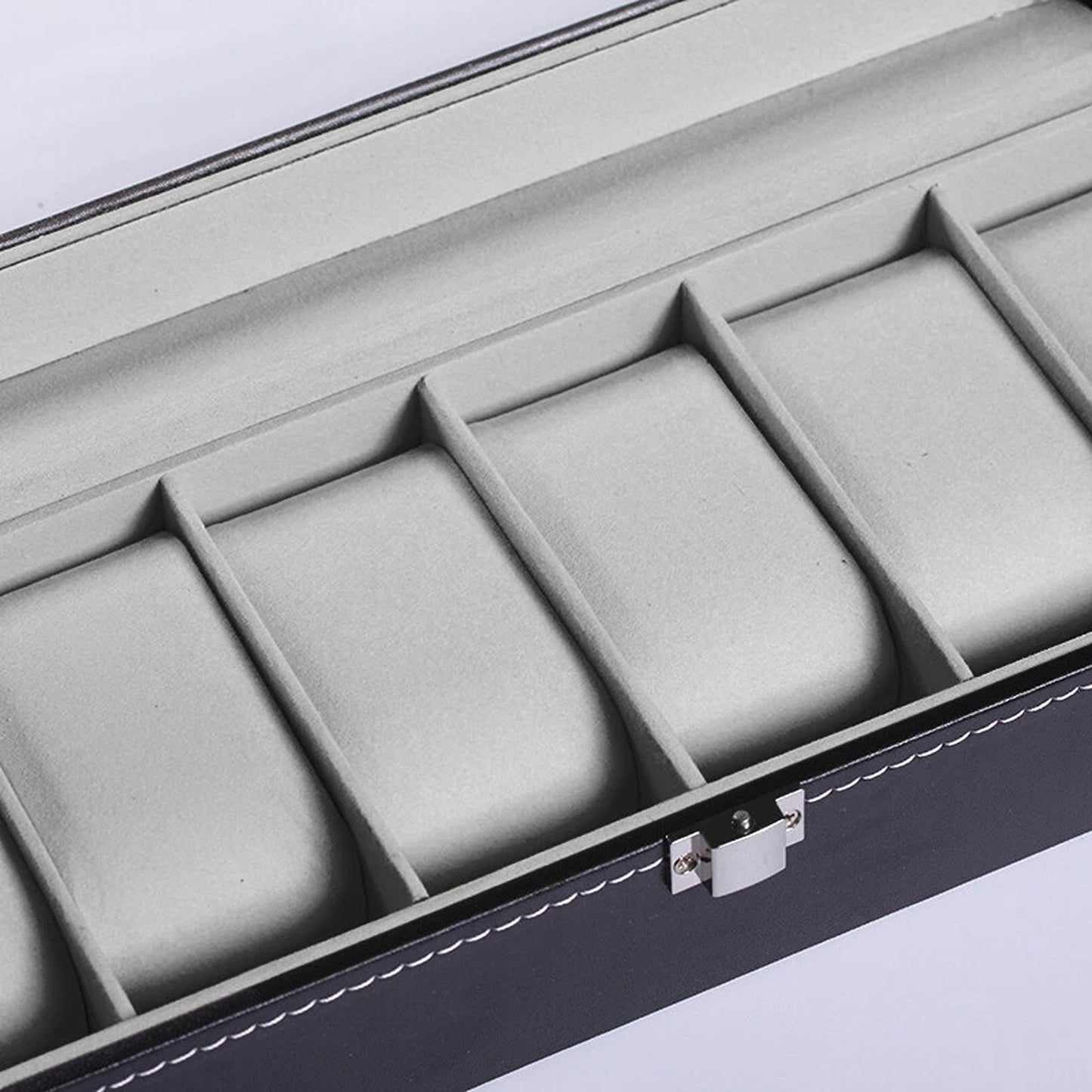 Leather Watch Display Storage Box for 6 Watches
