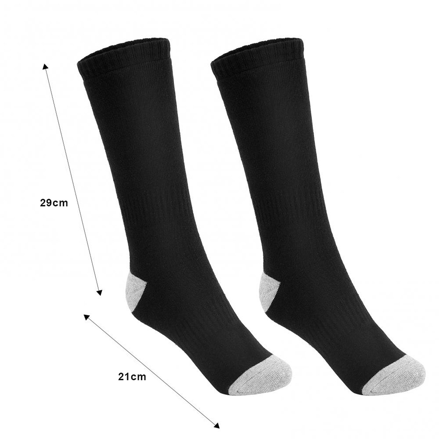 Electric Heated Socks Boot Warmer USB Rechargeable - Black