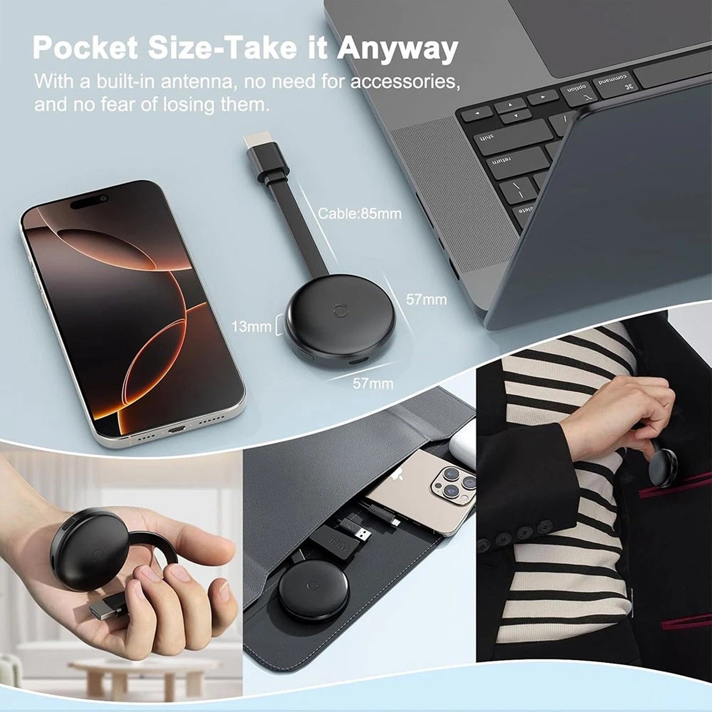 Chromecast Wireless HDMI Display Adapter Screen Phone Mirroring Extender