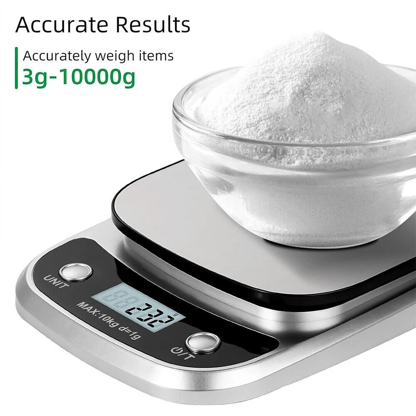 10kg Digital Kitchen Scale with LCD Display for Cooking